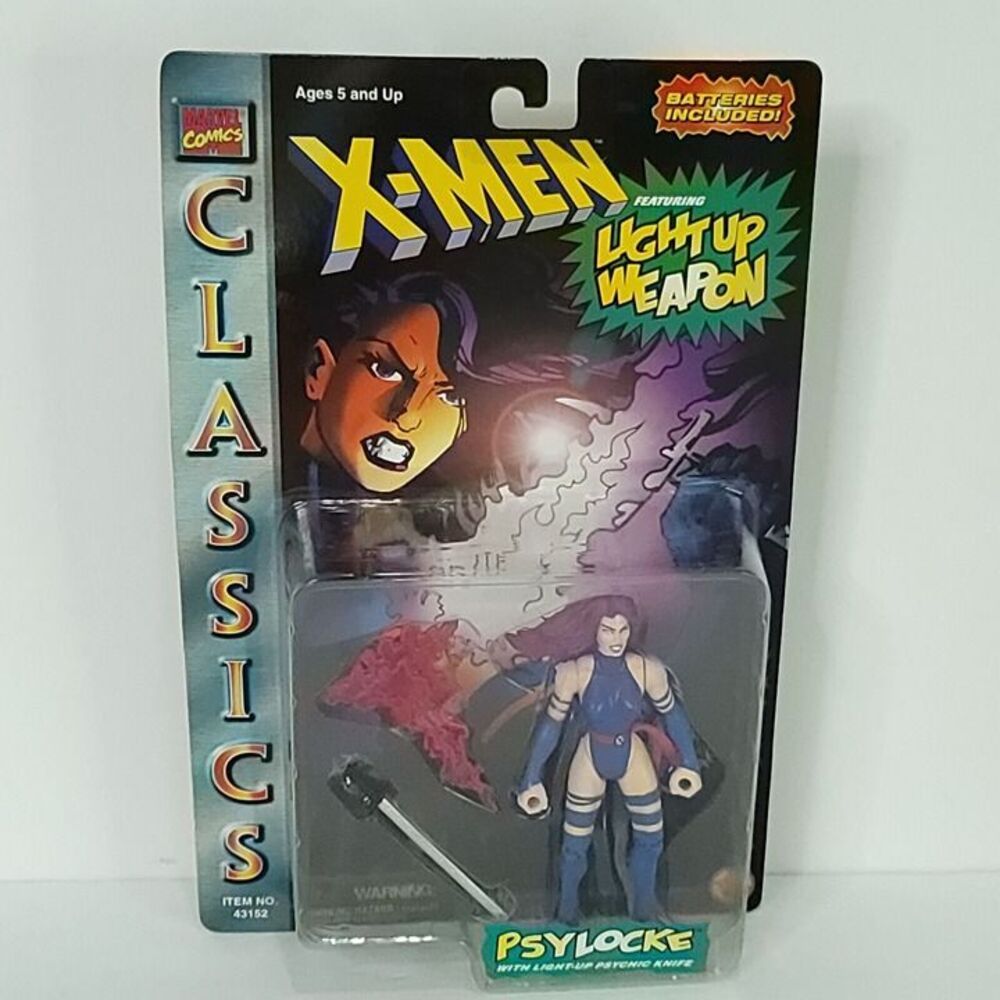 Toy Biz 1996 X-Men Classics “PSYLOCKE” Marvel Action Figure w/Light up Weapon